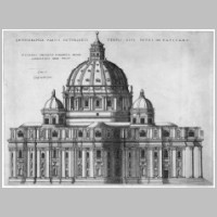 Roma, San Pietro, Ambrogio Brambilla (fl. Rome, 1579-99),  Orthographia Partis Exterioris Templi Divi Petri in Vaticano Kupferstich..jpg